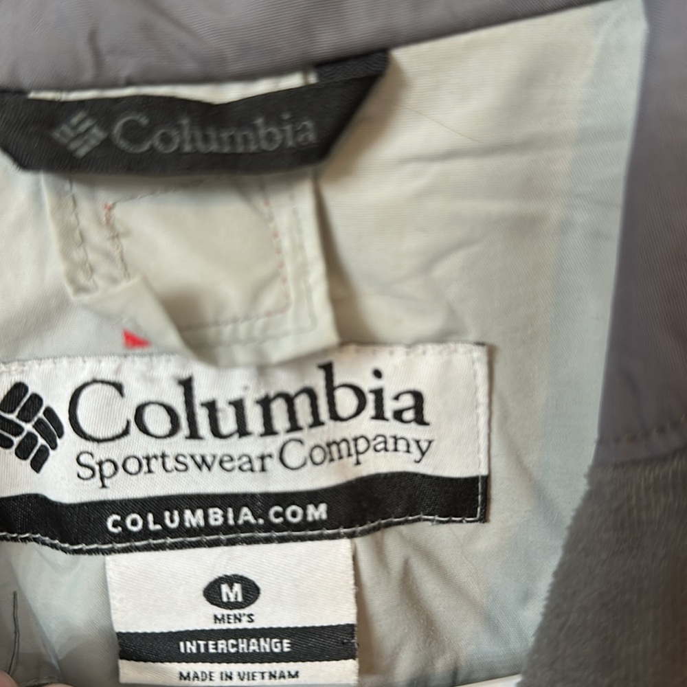 Columbia Bugaboo Jacket Men M Gray Red Interchange Omni-Tech Outdoor Ski - Picture 2 of 6